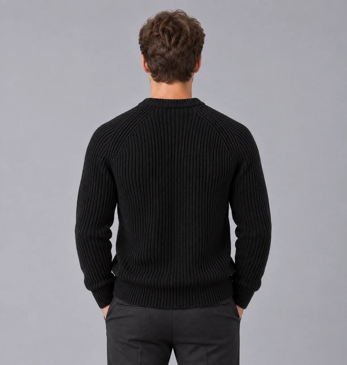 RibbedWaves | Cozy Durable Men's Sweater for Everyday Comfort 7
