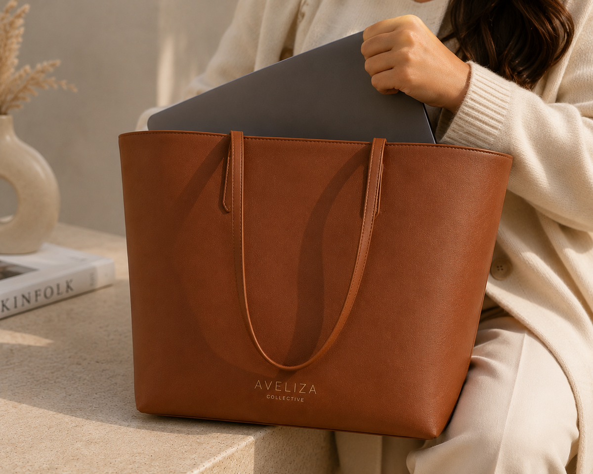 The Mila Tote - Cognac Brown