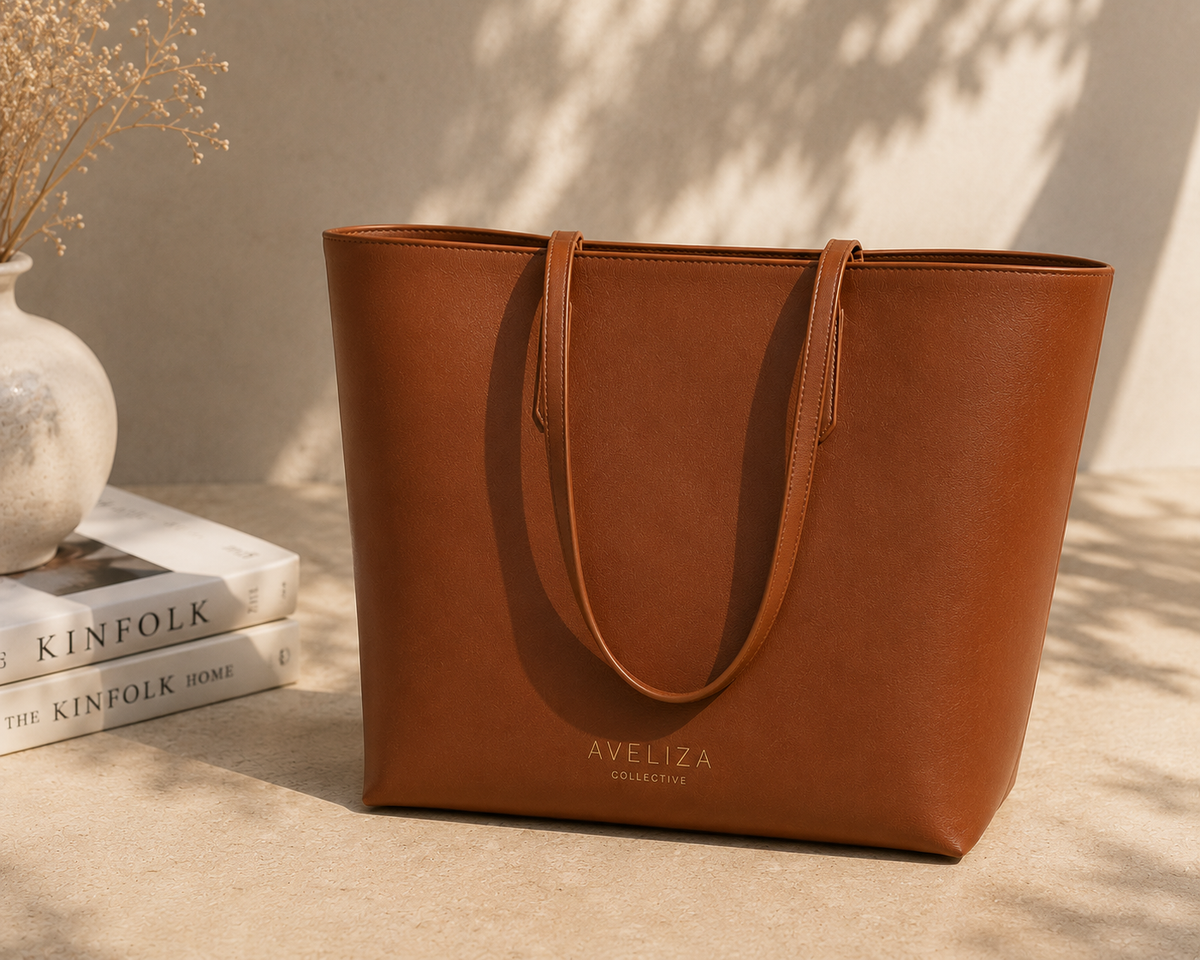 The Mila Tote - Cognac Brown