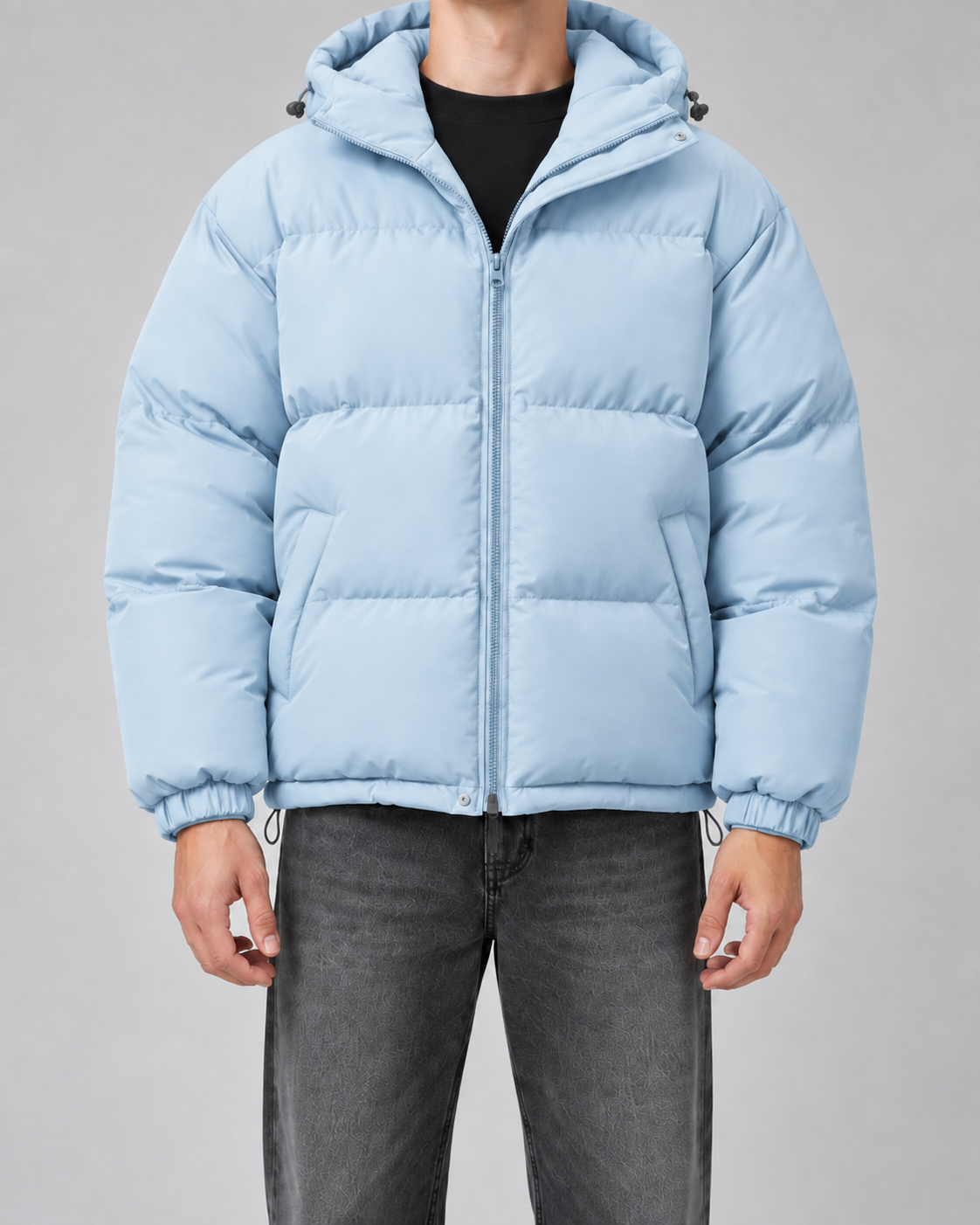 Men's Insulated Puffer Jacket - Hooded Relaxed Fit