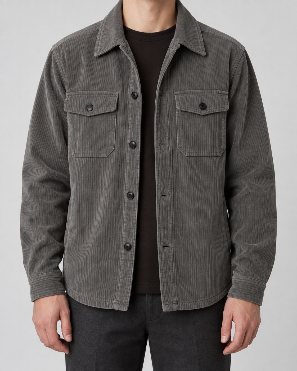 Men's Multi-Pocket Chore Jacket – Button Front, Regular Fit