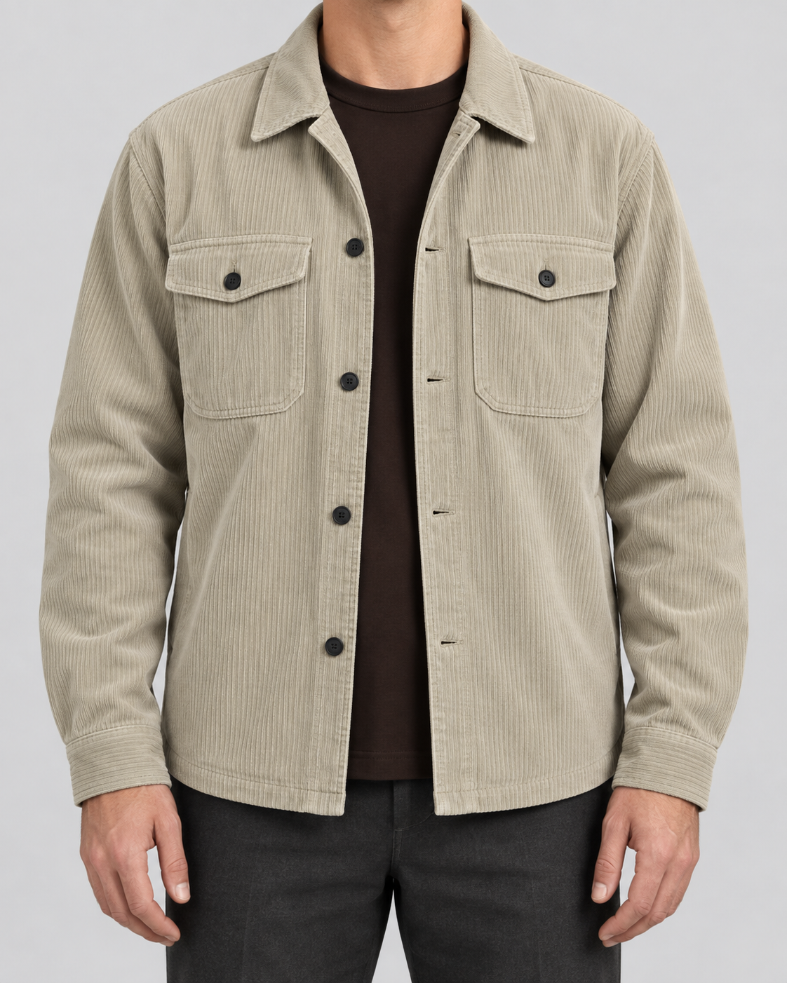 Men's Multi-Pocket Chore Jacket – Button Front, Regular Fit