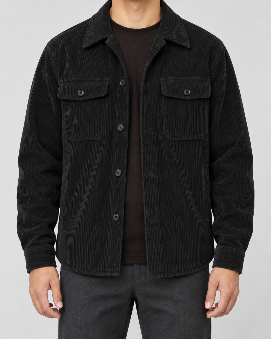 Men's Multi-Pocket Chore Jacket – Button Front, Regular Fit