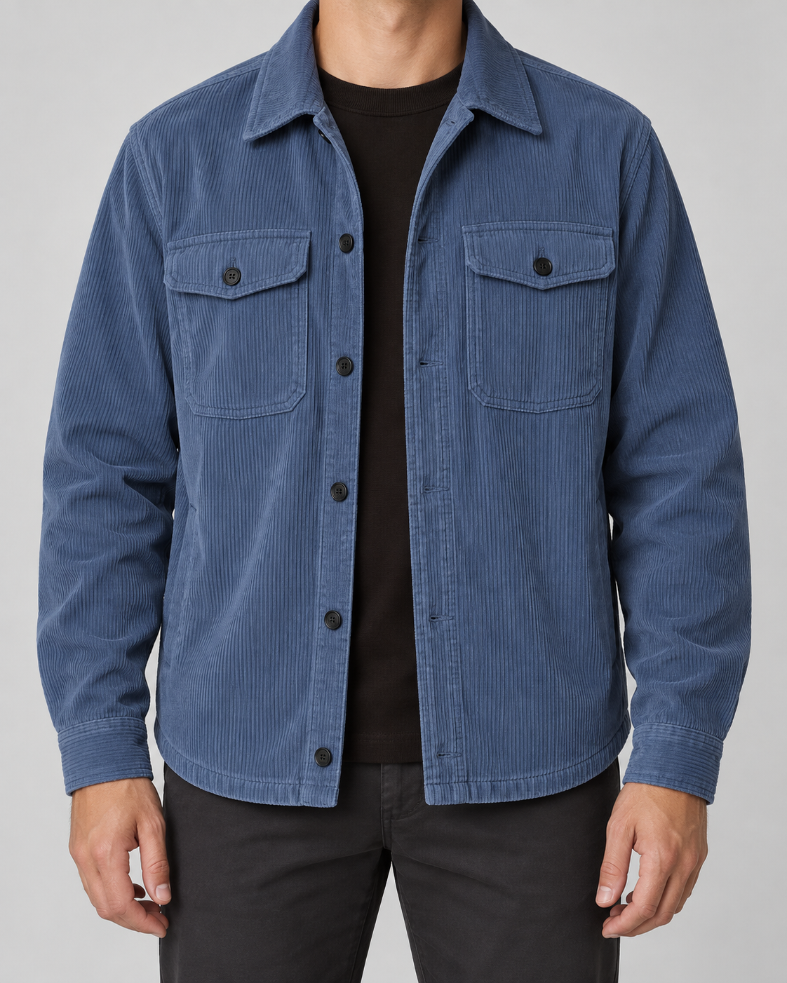 Men's Multi-Pocket Chore Jacket – Button Front, Regular Fit