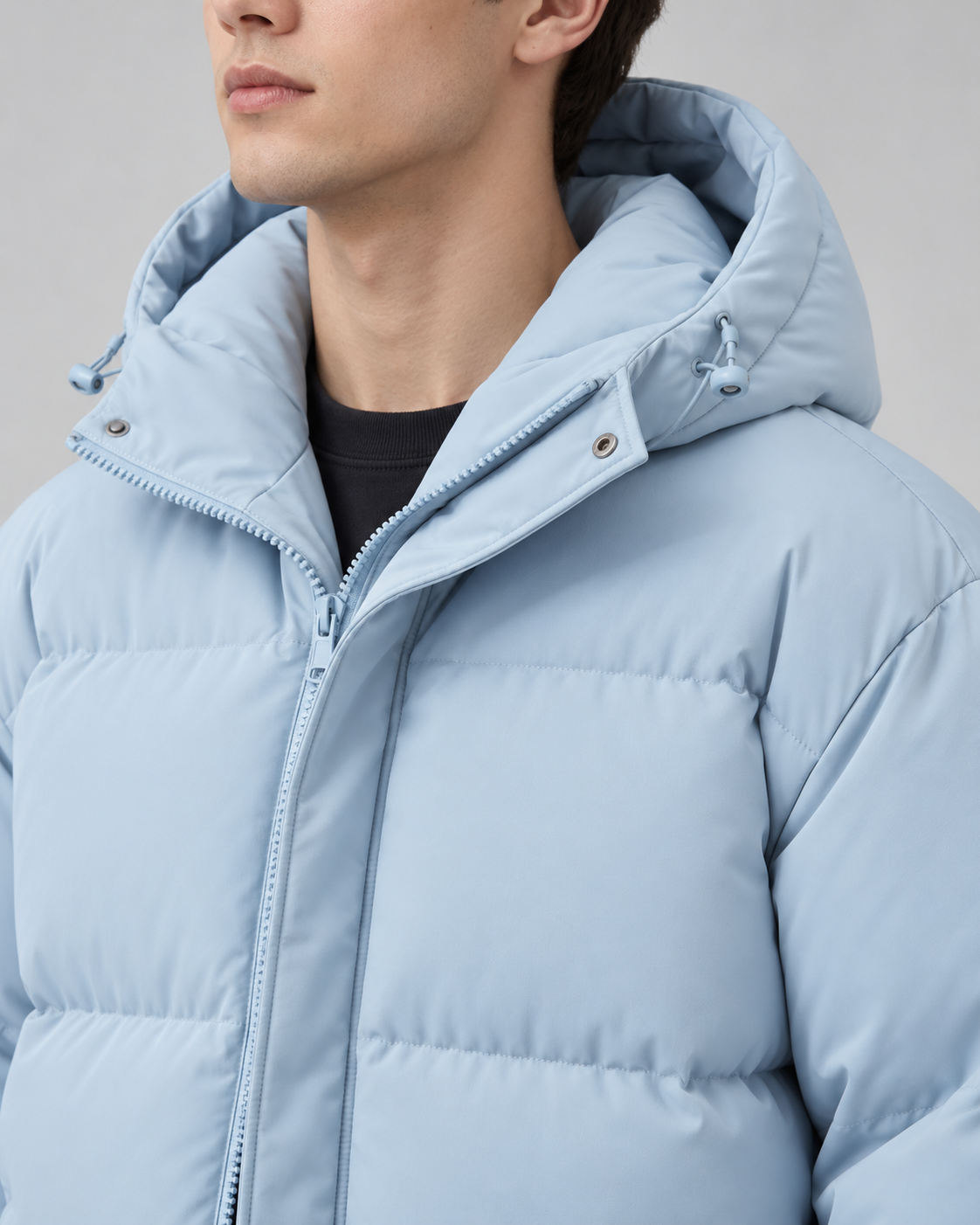 Men's Insulated Puffer Jacket - Hooded Relaxed Fit