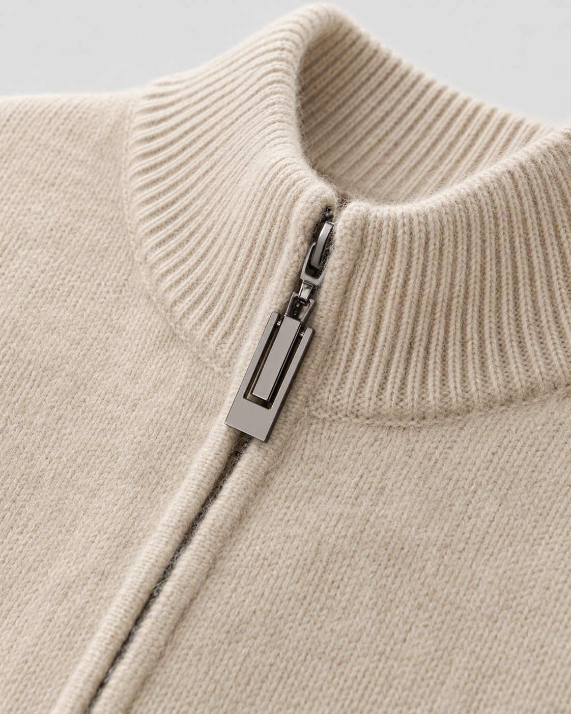 Men's Merino Wool Zip-Up Cardigan