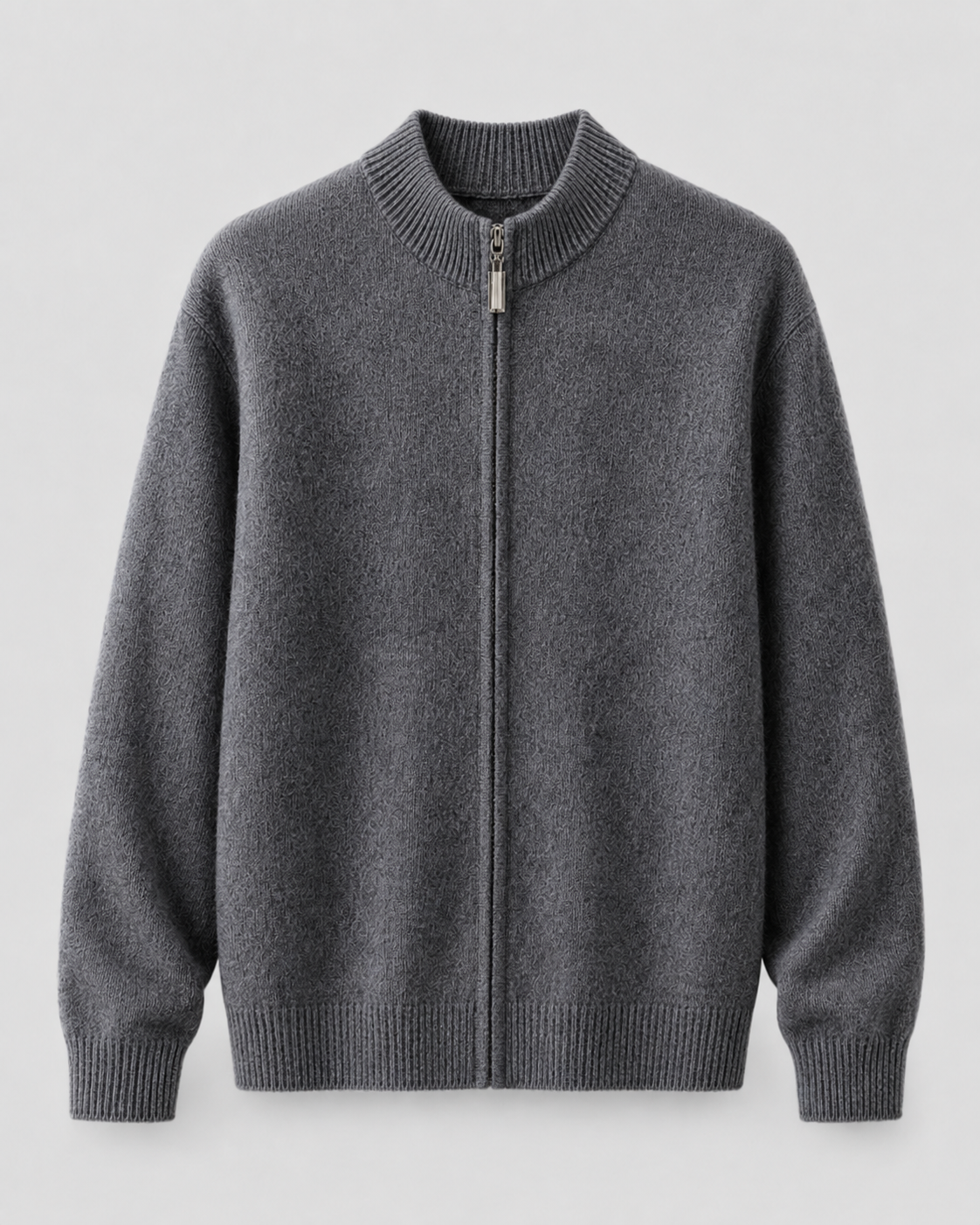 Men's Merino Wool Zip-Up Cardigan